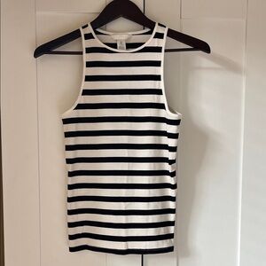 NWOT Striped Black and White Tank Top
